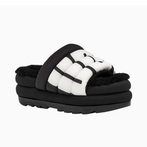 UGG Black and White Women's Slippers